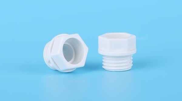 White cable fixing Gran head plastic waterproof lamp outlet screw cable connector