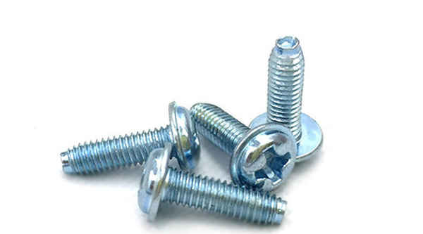 Custom-made blue and white zinc self-locking screws with pads triangular teeth self-tapping screws 5/8 1/2-13 1/4-20