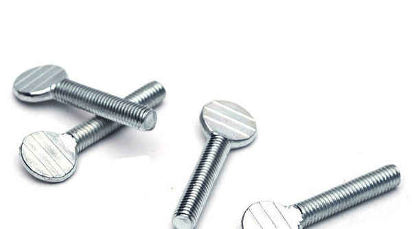 Production of galvanized thumb screws hand screwing flat screws racket bolts 3/4 1/4-20