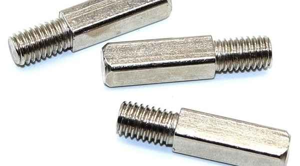 Non-standard square short rod fine-tooth bolt round face square half-threaded screw 6#-32 5/16