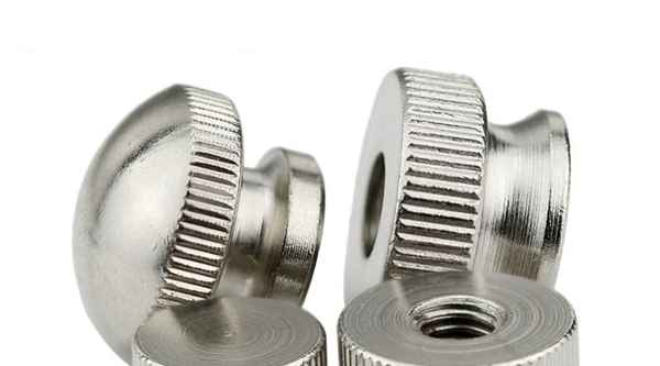 Processing knurled hand screw nut flat head hand nut adjustment nut through hole blind hole cover type round 3/8