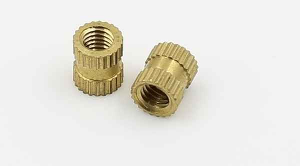 Customized copper screw injection copper nut copper embedded parts copper knurled nut copper flower 3/4 1/4-20