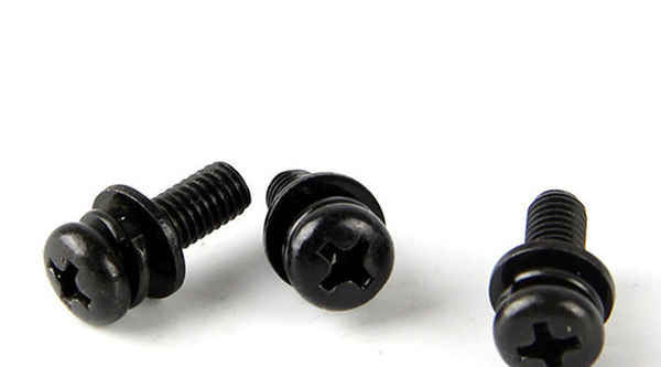 Customized 304 stainless steel cross pan head three combination screws black zinc-plated screws 5/8 1/2-13