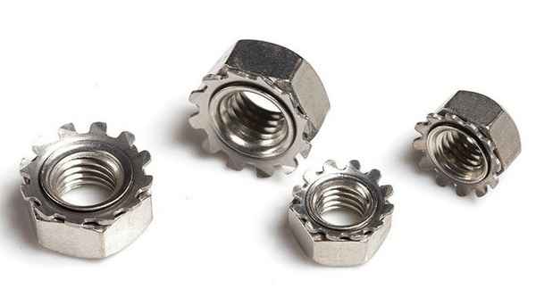 Customized 304201 K-type nut with tooth K-shaped nut carbon steel multi-tooth screw multi-tooth nut American made