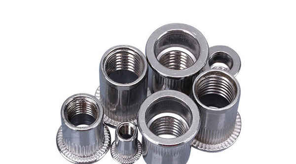 Production of 304 stainless steel flat round head vertical stripe rivet nut flat head cylindrical pull cap 1/2-13 1/4-20