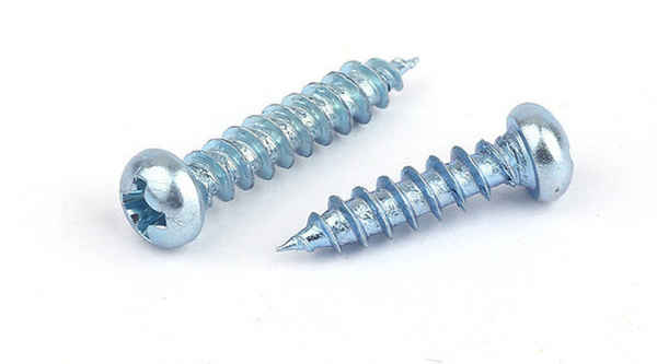 Wholesale blue zinc semi-circle head self-tapping screw cross recessed small pan head plus hard self-tapping screw 3/8