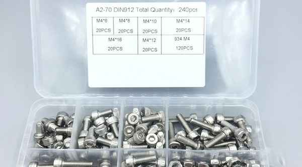 Customized stainless steel 304 hexagon socket head screw combination set 1/2-13 1/4-20