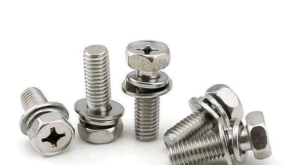 Wholesale 304 stainless steel external hexagon three combination screw inner cross pocket combination bolt 3/4 5/8