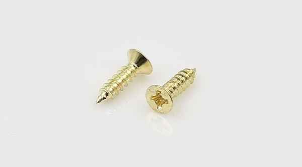 Processed bronze plated gold countersunk head self-tapping screw hinge luggage buckle screw 3/4