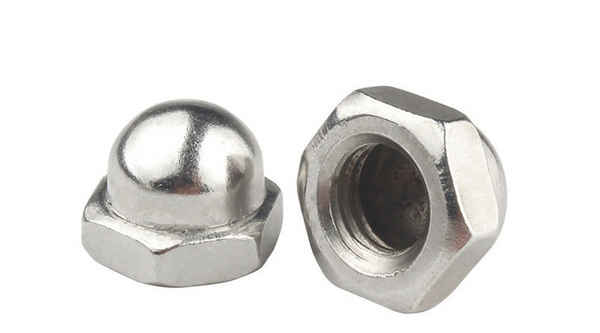 Customized Iron Nickel Plated Cap Nuts Half Round Ball Head Nuts Cap Decorative Nuts Round Head Nuts